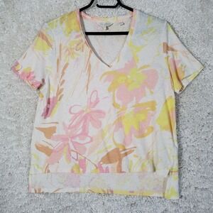 Ted Baker‎ Womens Linen Blend Top Size 2 (US Small) Pastel Floral Lightweight